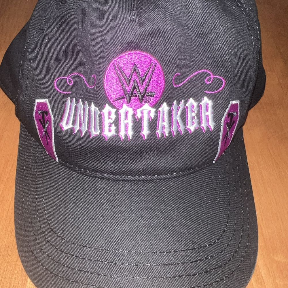 WWE UNDERTAKER Adjustable Baseball Cap/Hat Black Purple Official Licensed‎ New - Picture 2 of 8